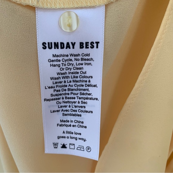 Aritzia Sunday Best O’Hara Top Size M, Yellow - Picture 4 of 7